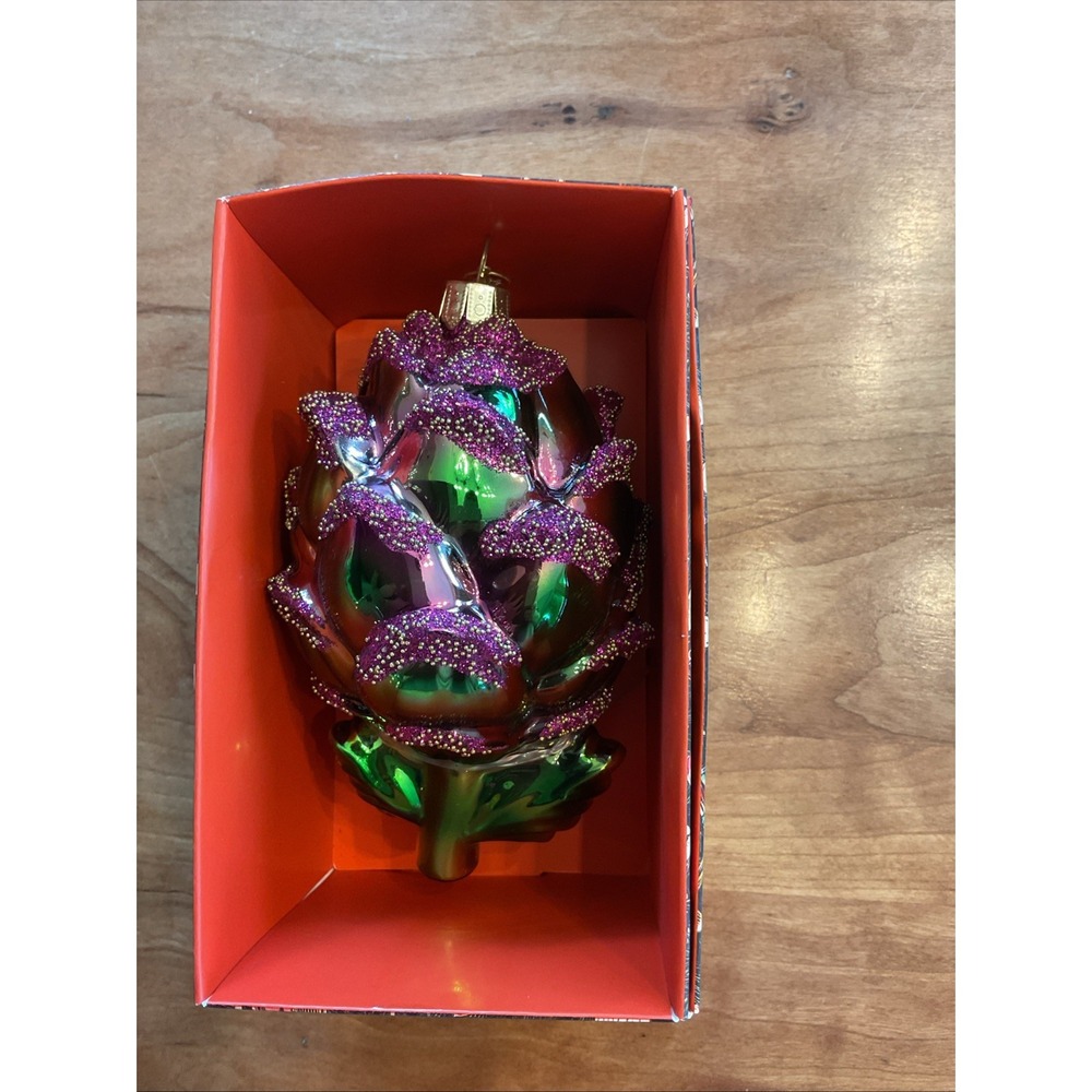 NEW John Derian X Target 2025 Glass Artichoke Ornament NEW‎ IN BOX